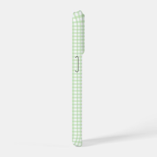 Cute Retro Green Gingham Plaid pattern iPhone Hülle (Rechte Seite)