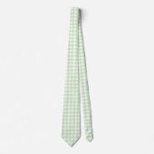 Cute Retro Green Gingham Plaid pattern Krawatte (Vorderseite)