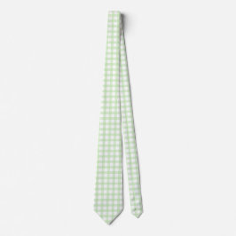 Cute Retro Green Gingham Plaid pattern Krawatte