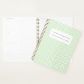 Cute Retro Green Gingham Plaid pattern Planer (Anzeige)