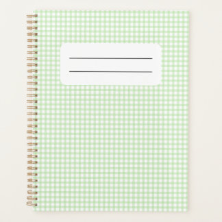 Cute Retro Green Gingham Plaid pattern Planer