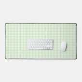 Cute Retro Green Gingham Plaid pattern Schreibtischunterlage (Tastatur & Maus)