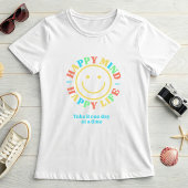 Cute Retro Happy Mind Happy Life T-Shirt