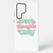 Cute Retro "Happy Thoughts Only" Samsung Galaxy Hülle (Rückseite)