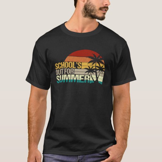 Cute Retro Last Day Of School Schools Out For Summ T-Shirt (Vorderseite)