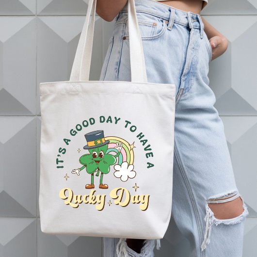 Cute Retro Lucky Clover St. Patrick’s Day Tragetasche