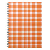 Cute Retro Orange Gingham Plaid Pattern Notizblock (Vorderseite)