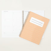 Cute Retro Orange Gingham Plaid pattern Planer (Anzeige)