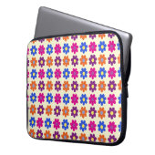 Cute Retro Penny Flower Pattern Laptopschutzhülle (Vorderseite Links)