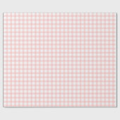 Cute Retro Pink Gingham Plaid pattern Geschenkpapier (Flach)