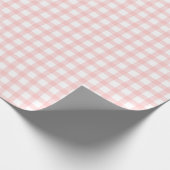Cute Retro Pink Gingham Plaid pattern Geschenkpapier (Ecke)
