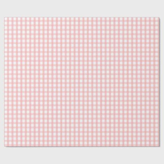 Cute Retro Pink Gingham Plaid pattern Geschenkpapier (Flach)