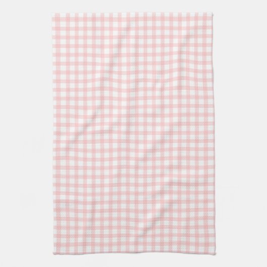 Cute Retro Pink Gingham Plaid pattern Geschirrtuch (Vertikal)