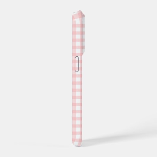 Cute Retro Pink Gingham Plaid pattern iPhone Hülle (Rechte Seite)