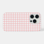 Cute Retro Pink Gingham Plaid pattern iPhone Hülle (Rückseite (Horizontal))