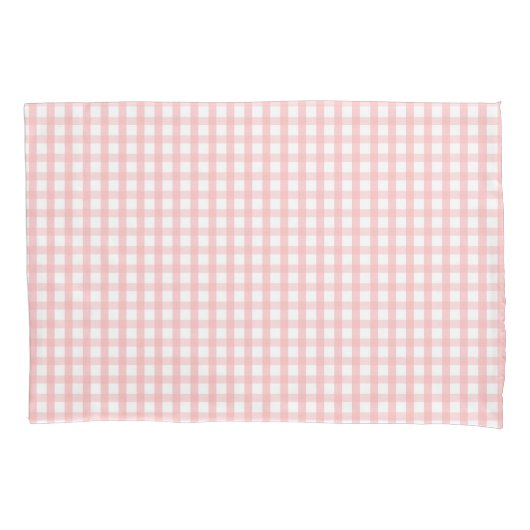 Cute Retro Pink Gingham Plaid pattern Kissenbezug (Vorderseite)