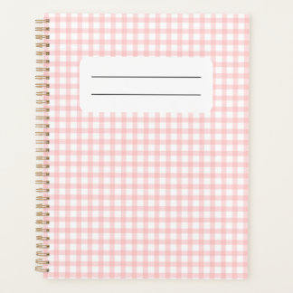 Cute Retro Pink Gingham Plaid pattern Planer