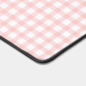 Cute Retro Pink Gingham Plaid pattern Schreibtischunterlage (Ecke)