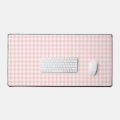 Cute Retro Pink Gingham Plaid pattern Schreibtischunterlage (Tastatur & Maus)
