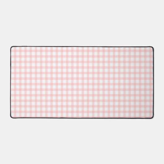 Cute Retro Pink Gingham Plaid pattern Schreibtischunterlage (Vorderseite)
