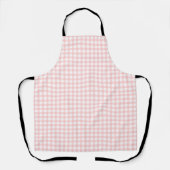 Cute Retro Pink Gingham Plaid pattern Schürze (Vorderseite)