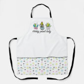 Cute Retro Plant Mom Hand Drawn Crazy Plant Lady  Schürze (Vorderseite)