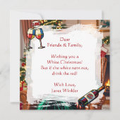 Cute Retro Pop Art Personalized Christmas Karte (Rückseite)