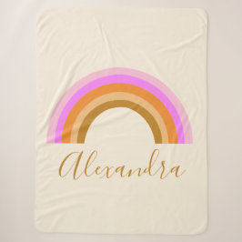 Cute Retro Rainbow Personalized Script Name Sherpadecke