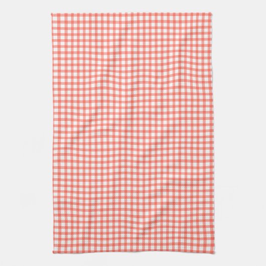 Cute Retro Red Gingham Plaid pattern Geschirrtuch (Vertikal)