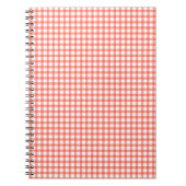 Cute Retro Red Gingham Plaid pattern Notizblock (Vorderseite)