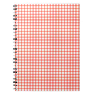 Cute Retro Red Gingham Plaid pattern Notizblock