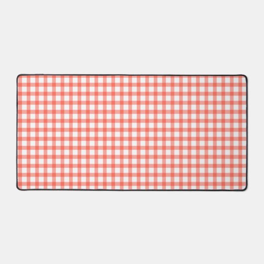 Cute Retro Red Gingham Plaid pattern Schreibtischunterlage (Vorderseite)