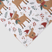 Cute Retro Reindeer Christmas Seidenpapier (Detail)
