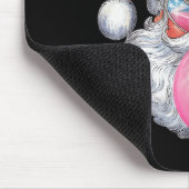 Cute Retro Santa Christmas Blowing Bubble Gum Vint Mousepad (Ecke)