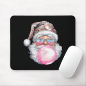 Cute Retro Santa Christmas Blowing Bubble Gum Vint Mousepad (Mit Mouse)
