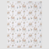 Cute Retro Santa Claus White Christmas Seidenpapier (Vorderseite)