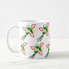 Cute Retro Springtime Flowers on a Coffee Cup Mug Kaffeetasse