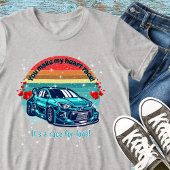 Cute Retro Sun Kids Valentines Car Tri-Blend Shirt