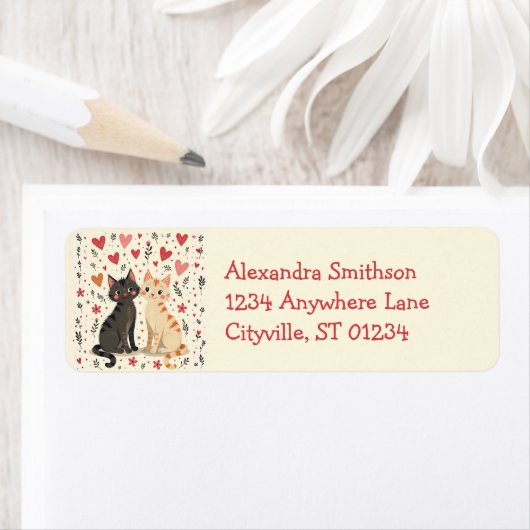 Cute Retro Valentine Cats (Insitu)