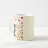 Cute Retro Valentine Cats Kaffeetasse (Vorderseite Links)