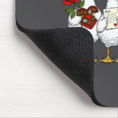 Cute Retro Valentine Silly Gooses Duck Love Couple Mousepad (Ecke)