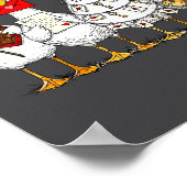 Cute Retro Valentine Silly Gooses Duck Love Couple Poster (Ecke)