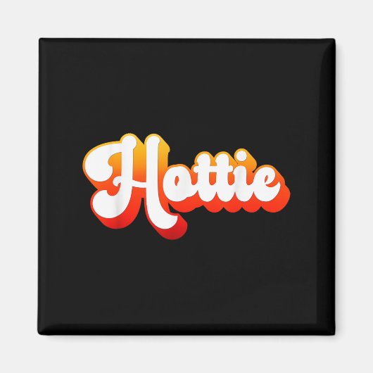 Cute Retro Vintage Hottie Magnet (Vorne)