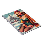 Cute Retro Winter Pin-up Notizblock (Rechte Seite)