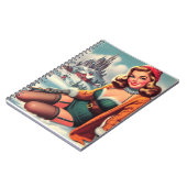 Cute Retro Winter Pin-up Notizblock (Linke Seite)