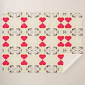 Cute Ribbon Pattern Sherpadecke (Vorderseite (Horizontal))