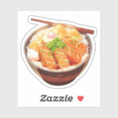 Cute Rice Bowl Sticker (Blatt)