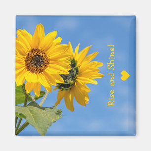 Cute Rise and Shine Sunflowers Upload Foto von Tex Magnet