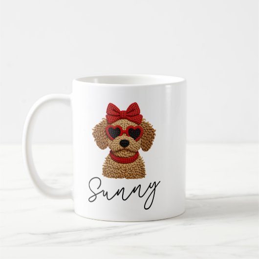Cute RN Crochet Dog Valentine’s Day Kaffeetasse (Links)