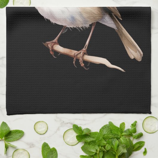 Cute Robin Geschirrtuch (Gefaltet)